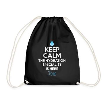 Keep Calm The Hydration Specialist Is Here - Drawstring Bag - black - Front