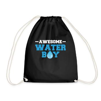 Awesome Waterboy Shirt Gift - Drawstring Bag - black - Front