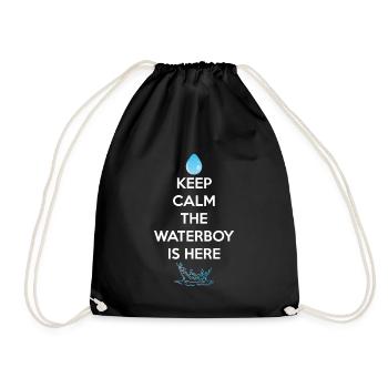 Keep Calm The Waterboy Is Here - Drawstring Bag - black - Front