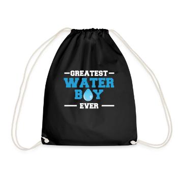 Greatest Waterboy Ever Shirt - Drawstring Bag - black - Front