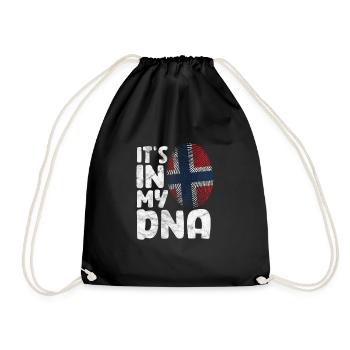Norwegen Skandinavien Norge Norweger Geschenk - Turnbeutel - Schwarz - Vorne