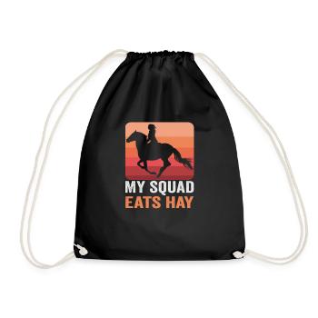 Design équestre et équestre pour les amoureux des chevaux - Sac de sport léger - noir - Devant