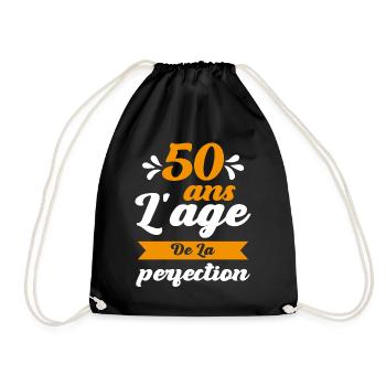 50 Ans Anniversaire 50 ans l'age de la perfection - Sac de sport léger - noir - Devant