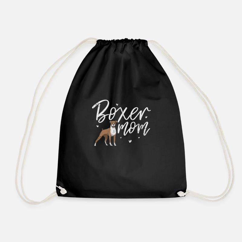 Boxer Mom - Turnbeutel - Schwarz