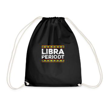 Libra Zodiac Sign Horoscope Astrology Gift - Drawstring Bag - black - Front