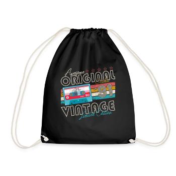 Oktober Jahrgang 1991 31. Geburtstag Geschenk Tape - Turnbeutel - Schwarz - Vorne