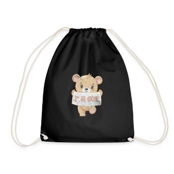 Nounours - Sac de sport léger - noir - Devant