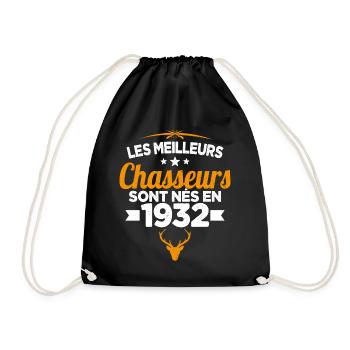 Les Meilleurs Chasseurs nés en 1932 Cadeau - Sac de sport léger - noir - Devant