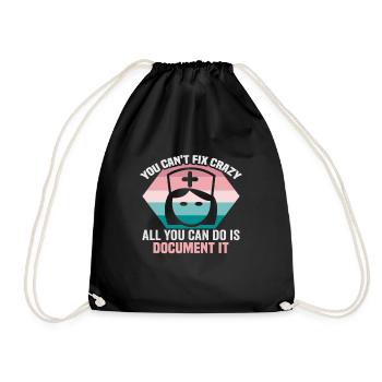 Infirmière Vous ne pouvez pas réparer une infirmière folle - Sac de sport léger - noir - Devant