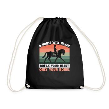 Equestrian and equestrian design for horse lovers - Drawstring Bag - black - Front