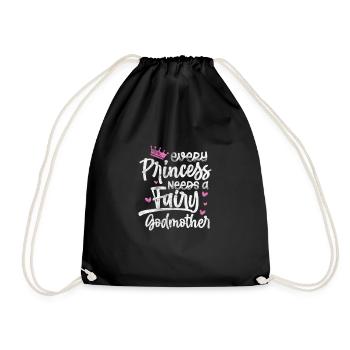 Marraine Tante Marraine Baptême Nièce Neveu Cadeau - Sac de sport léger - noir - Devant