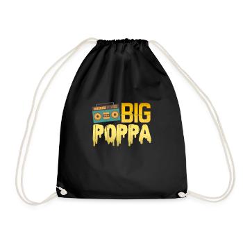 Hip Hop Rap Music Rapper Hiphop Gift - Drawstring Bag - black - Front