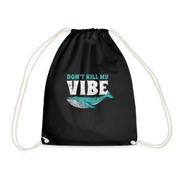 Meeresbiologie Meer Meeresbiologe Biolgie Geschenk - Turnbeutel - Schwarz - Vorne