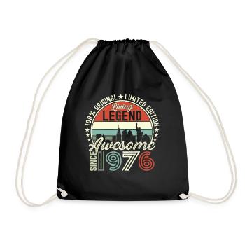 Né en 1976 46ème anniversaire Cadeau New York - Sac de sport léger - noir - Devant