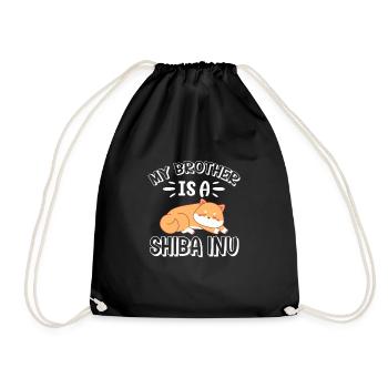 Shiba Inu - Drawstring Bag - black - Front