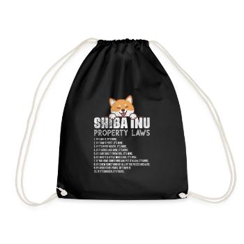 Shiba Inu Dog Dog Lover Dog Breed Gift - Drawstring Bag - black - Front