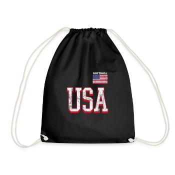 Softball États-Unis - Sac de sport léger - noir - Devant