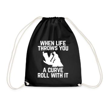 BJJ Jiu Jitsu - Turnbeutel - Schwarz - Vorne