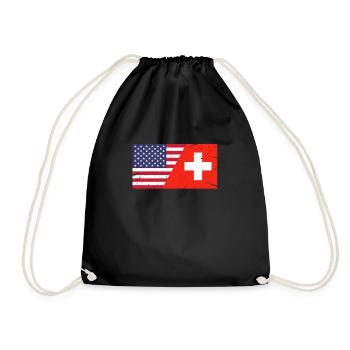 Suisse Amérique Suisse Alpes suisses Cadeau - Sac de sport léger - noir - Devant