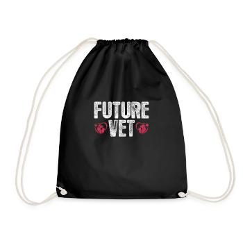Veterinarian Veterinary Medicine Veterinarian Veterinary Gift - Drawstring Bag - black - Front