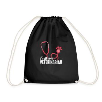 Veterinarian Veterinary Medicine Veterinarian Veterinary Gift - Drawstring Bag - black - Front