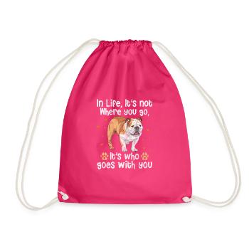 American Bulldog Dog Dog Lover Cadeau - Sac de sport léger - fuchsia - Devant
