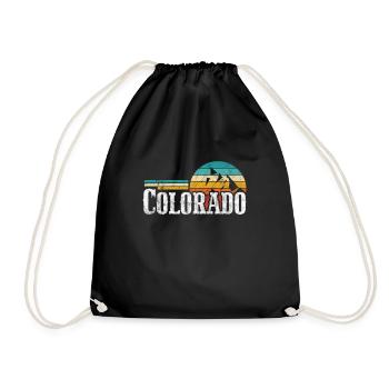 Colorado USA America Gift - Drawstring Bag - black - Front
