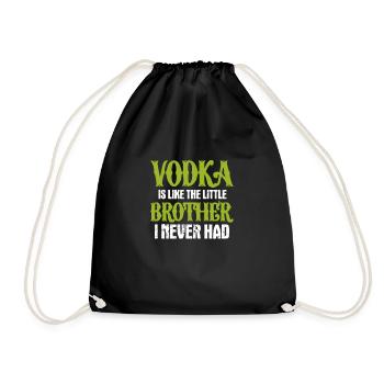 Big Brother Sibling Sister Gift - Drawstring Bag - black - Front