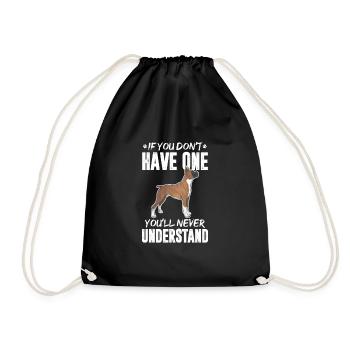 Boxer Chien Chien Allemand Boxer Cadeau - Sac de sport léger - noir - Devant