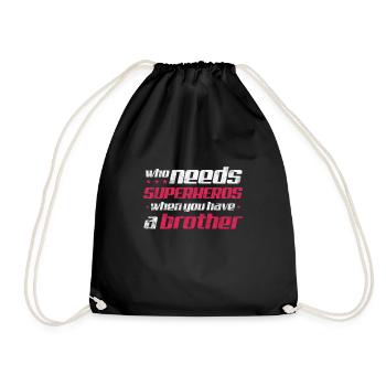 Frère - Sac de sport léger - noir - Devant