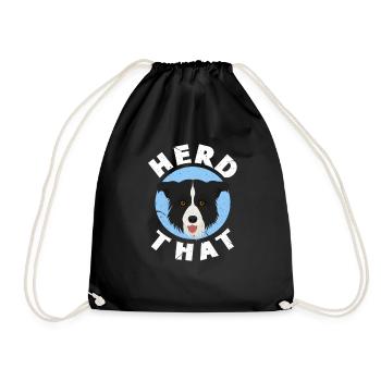 Border Collie Chien Chien Troupeau Chien Cadeau - Sac de sport léger - noir - Devant