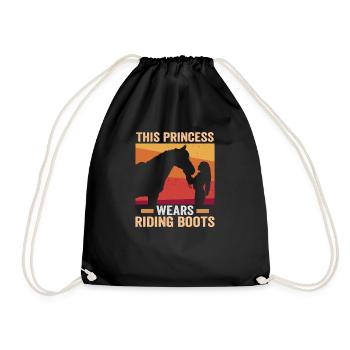 Design équestre et équestre pour les amoureux des chevaux - Sac de sport léger - noir - Devant