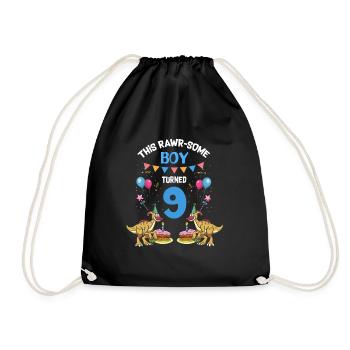 Parasaurolophus Boys Design Fête d’anniversaire - Sac de sport léger - noir - Devant