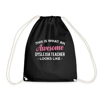 This Is What An Awesome Dyslexia Teacher Looks - Turnbeutel - Schwarz - Vorne
