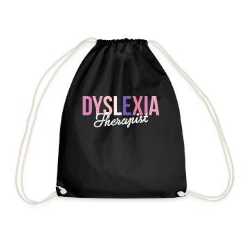 Dyslexie Thérapeute Chemise Cadeau - Sac de sport léger - noir - Devant