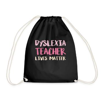 Dyslexie Enseignant Lives Matter Shirt - Sac de sport léger - noir - Devant