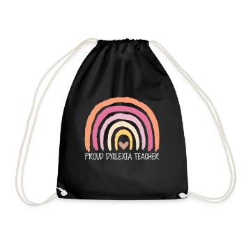 Fier cadeau de chemise d’enseignant dyslexique - Sac de sport léger - noir - Devant