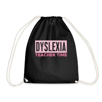 Dyslexie Enseignant Temps Cadeau Chemise - Sac de sport léger - noir - Devant