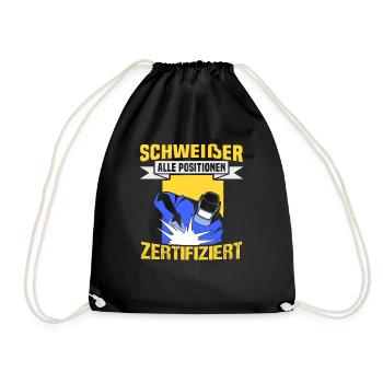 Schweißer Spruch Design für Metallbauer - Turnbeutel - Schwarz - Vorne