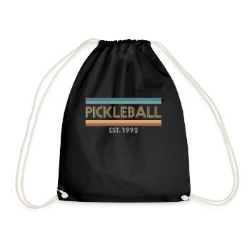 Pickleball Est. 1992 Shirt Geschenk 30. Geburtstag - Turnbeutel - Schwarz - Vorne