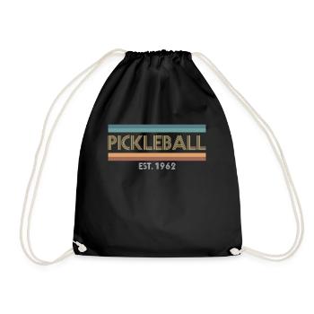 Pickleball Est. 1962 Chemise Cadeau 60e anniversaire - Sac de sport léger - noir - Devant