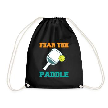 Fear The Paddle Pickleball Shirt Cadeau - Sac de sport léger - noir - Devant