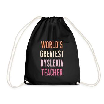 Le plus grand enseignant de dyslexie au monde - Sac de sport léger - noir - Devant
