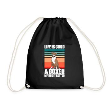 Boxer Chien Chien Allemand Boxer Cadeau - Sac de sport léger - noir - Devant