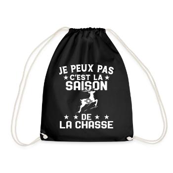 C'est La Saison De La Chasse Humour Chasseur - Sac de sport léger - noir - Devant