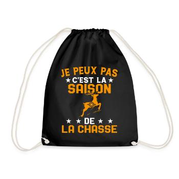 C'est La Saison De La Chasse Humour Chasseur - Sac de sport léger - noir - Devant