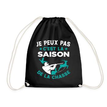 C'est La Saison De La Chasse Humour Chasseur - Sac de sport léger - noir - Devant