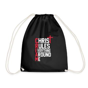 Hip Hop Rap Music Rapper Hiphop Gift - Drawstring Bag - black - Front