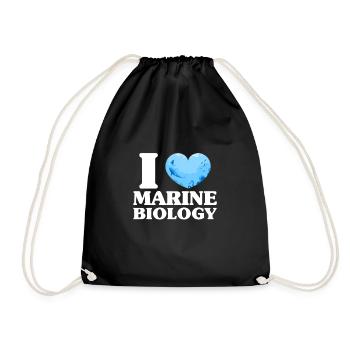 Marine biology - Drawstring Bag - black - Front