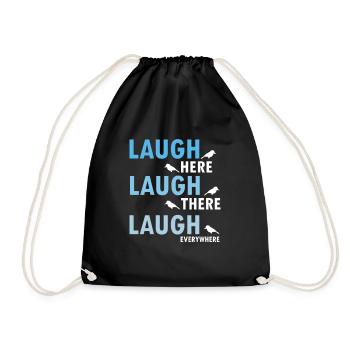 Kookaburra Design and Laughing Bird - Drawstring Bag - black - Front